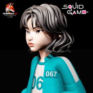 Squid Game - Kang Sae-byeok - Participant 067 - Cartoon style  STL 3D PRINTING